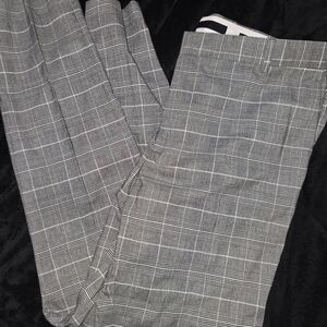 Zara Black and White Skinny Fit Trousers